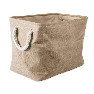 Design Imports Polyester Bin Variegated Taupe Rectangle Small 14X8X9