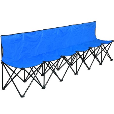 Yaheetech 6 Seats Portable Folding Bench For Sports Camping