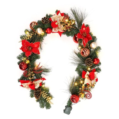 6Ft Christmas Rattan Strip Lights - 20 LED Lights, Energy Efficient, Weather Resistant, Perfect for Outdoor Holiday Decoration