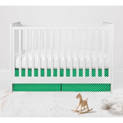 Bacati - Pin Dots Crib/Toddler Bed Skirt - Green