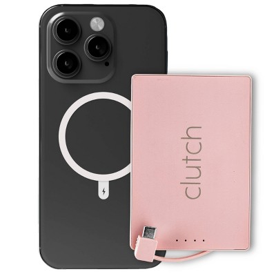 Clutch Pro USB-C 5000mAh Ultra Thin Magnetic Portable Charger with Built-In Charging Cable