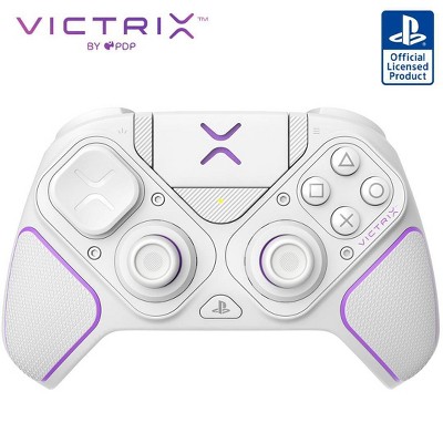 PDP Victrix Pro BFG Wireless Controller for PlayStation 5 - White: USB-C, Radio Frequency