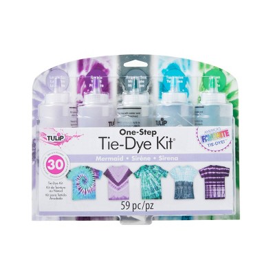 One-Step 5 Color Tie-Dye Kit Mermaid - Tulip Color: Fashion Craft Kit, Includes Rubber Bands, Ages 10+