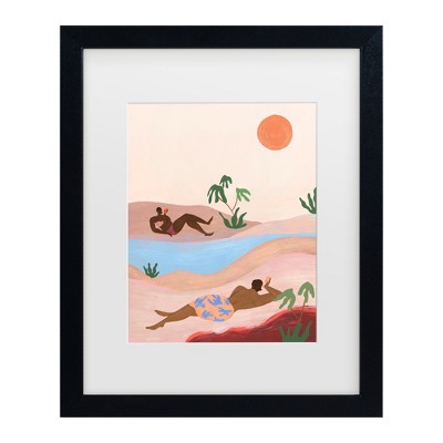 Trademark Fine Art - Arty Guava  Beach Please Matted Framed Art