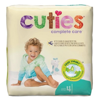 Cuties Complete Care Baby Diaper Size 4, 22 to 37 lbs. CDB004, 25 Ct