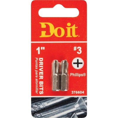Do it Best Do it #3 Phillips 1 In. Insert Screwdriver Bit (2-Pack) 304732DB