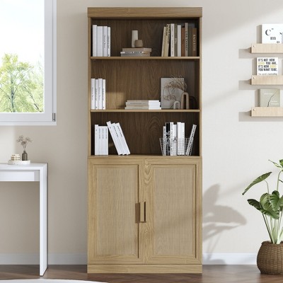 PexFix 72"x31"x16" Wood Bookcase with Adjustable Shelves