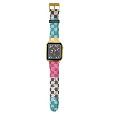 Schatzi Brown Alice Check Multi 38mm/40mm Gold Apple Watch Band - Society6