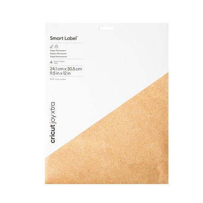 Cricut Joy 4ct Xtra Smart Label Paper Permanent Kraft Brown: Craft Cutting Materials, Compatible with Cricut Joy Xtra