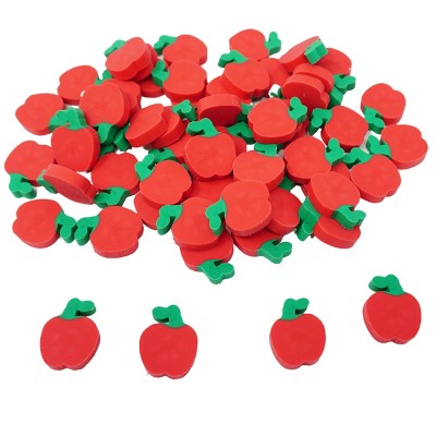 4E's Novelty 144 Mini Apple Erasers: Perfect for Classroom Math Manipulatives, Welcome Back to School Gifts, Teacher Supplies, and Student Rewards