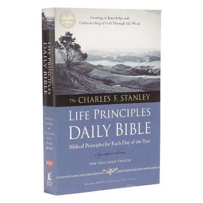 Charles F. Stanley Life Principles Daily Bible-NKJV - by  Thomas Nelson (Paperback)