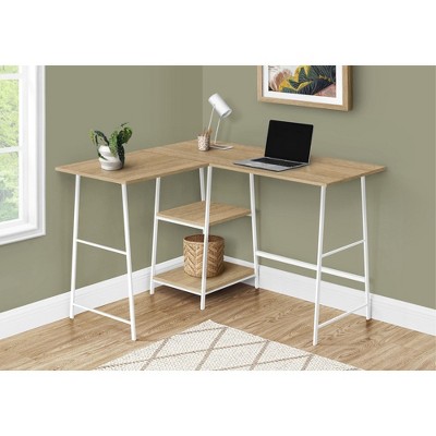 Sapphtopaz Home Office Desks 42" L Shaped Desk Morden Computer Desk with Storage Shelves Study Writing Table Gaming Desk Office Desk for Home Office