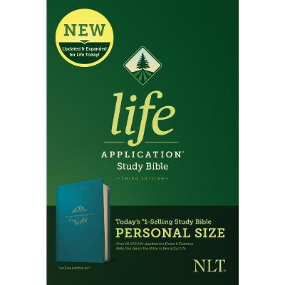NLT Life Application Study Bible, Third Edition, Personal Size (Leatherlike, Teal Blue) - by  New Living Translation (Leather Bound)