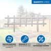 Suncast Cape Cod Styling Weatherproof Long Border Fence with Interlocking Tabs for Garden and Yard Edging Solution, White (4 Pack) - 3 of 4