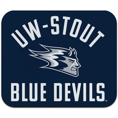 University of Wisconsin - Stout Blue Devils Logo Low Profile Thin Mouse Pad