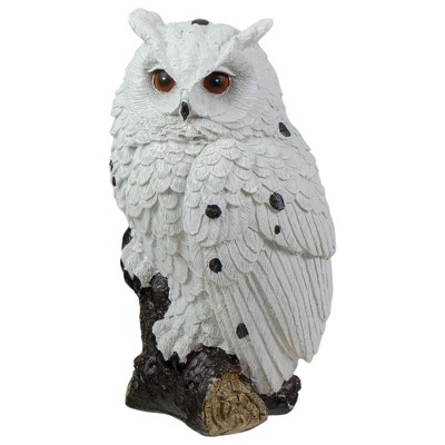 Northlight Glittered Owl Perched on a Branch Statue - 6"
