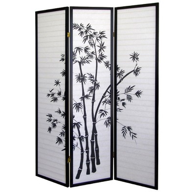 NicBex 3-panel Room Divider Portable Wooden Folding Privacy Screen Bamboo Design Wall Partition for Home & Office