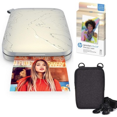 HP Sprocket Photo Printer|Portable Photo Printer for Smartphone Bundle