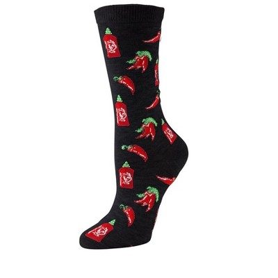 Memoi Hot Sriracha Bamboo Blend Crew Socks