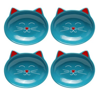 Park Life Designs 1c Oscar Dishes Cat Bowl - Aqua Blue