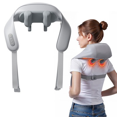 SKONYON Rechargeable Neck Massager Shiatsu Massager with Heat – Deep Tissue Massage for Pain Relief