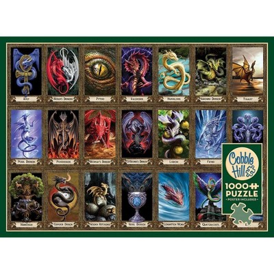 Cobble Hill 1,000 Piece Jigsaw Puzzle - Dragon Oracle (Poster Included), Ages 12 and Up