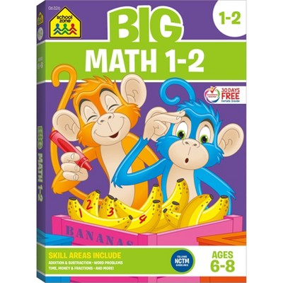School Zone Big Math 1-2 Workbook - (Paperback)