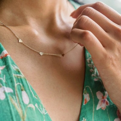 Sweetheart Necklace in Gold, Rose Gold, Silver - Honeycat