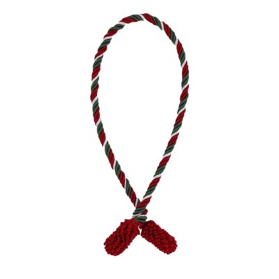 6pk 20in Decorative Garland Twist Tie Red/Green/White - Haute Décor: Secure Stocking & Light Hanging
