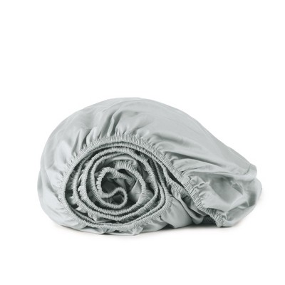 Whisper Organics Organic Cotton 300 Thread Count Sateen Fitted Sheet – Deep Pocket, Soft & Breathable