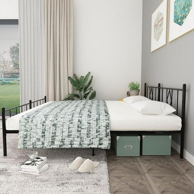 Increase The Size Of The Double Bed To A King - Size. It Is 14 Inches (about 35.6 Cm) High With A Metal Platform Bed Frame