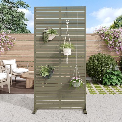 PexFix 72 in. x 35 in. Outdoor Privacy Rectangle Screen Galvanized Steel Panel Divider in Green