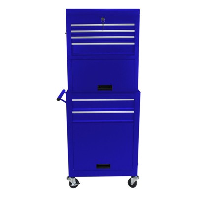 Syemin Tool Boxes and Totes Rolling Chest Storage Cabinet, Garage Organizer, Tool Multifunctional Storage Box, Blue, 20.08"*20.87"*51.99"