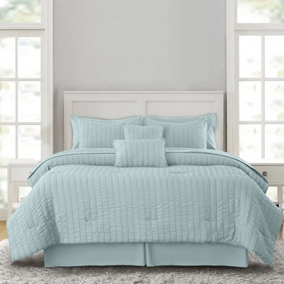 Lux Decor 10-Piece All-Season Reversible Down Alternative Comforter Set – Microfiber Bed-in-a-Bag