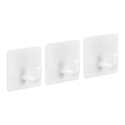 Unique Bargains 304 Stainless Steel Waterproof Sturdy Clothes Towels Self Adhesive Hooks and Hangers