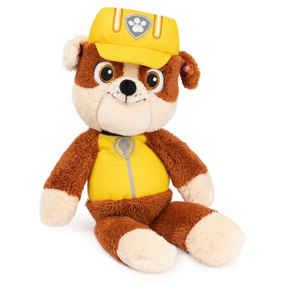 GUND PAW Patrol Official Rubble Take Along Buddy Plush Toy, Premium Stuffed Animal for Ages 1 & Up, Yellow/Brown, 13”