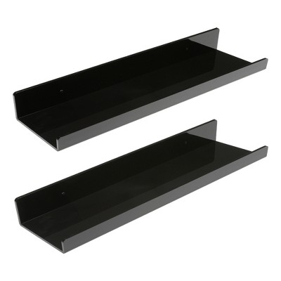Unique Bargains Acrylic Waterproof Wall Floating Shelf 15 x 4 x 2 Inch