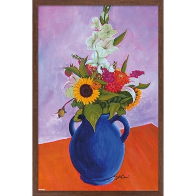 Trends International Lindsey Cherek - Still Life With Farmer's Market Flowers Framed Wall Poster Prints