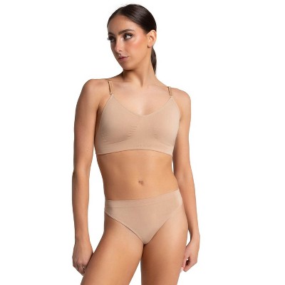 Capezio Women's Seamless Clear Back Bra