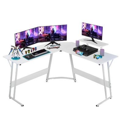 BestMassage 50 Inch L-Shaped Gaming Desk Computer Desk Office Desk with Large Monitor Stand Corner PC Gaming Desk for Home Office