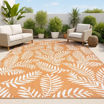 JONATHAN Y Nevis Palm Frond Indoor/Outdoor Area Rug