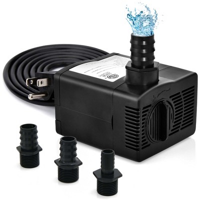 Costway 383GPH Submersible Pump (1450L/H, 30W) Fountain Water Pump with 8.2ft High Lift