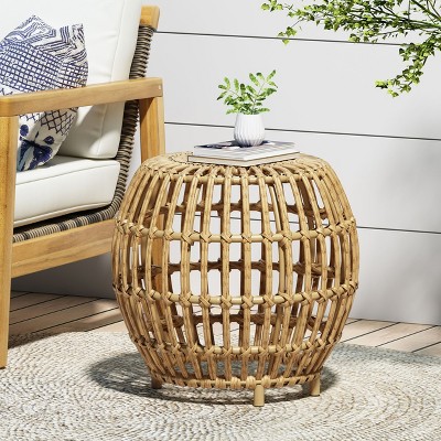 MOEPISY End Table Light Brown