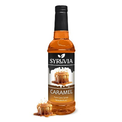Syruvia Caramel Syrup - 25.4 fl oz. Premium Flavoring Syrup For Coffee
