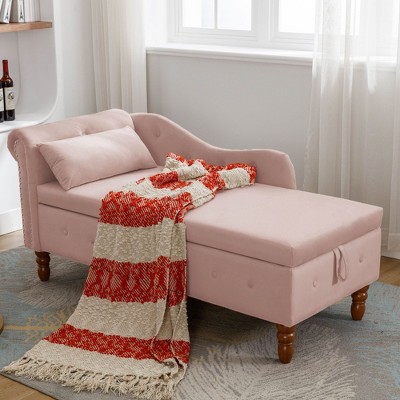 NicBex Storage Bench Storage Organizer Ottoman Velvet Lounge Chair for Bedroom with Storage for Living Room, Bedroom