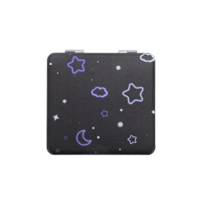 Unique Bargains Folding Makeup Mirror Black 1 Pc