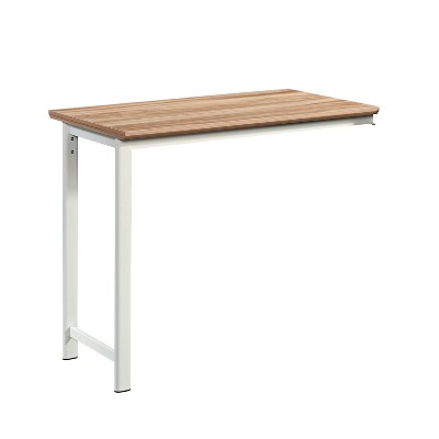 Sauder 26"x20" Bergen Circle Desk Return Kiln Acacia: Heat & Scratch Resistant, BIFMA Certified, Metal Frame