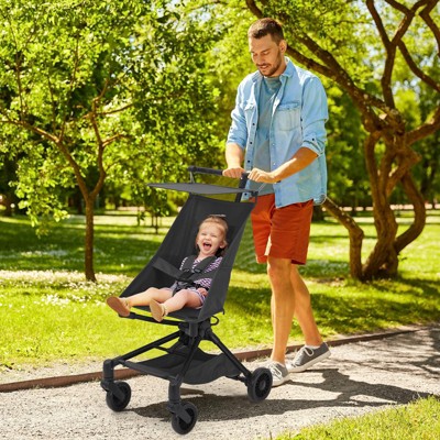 Lightweight Baby Stroller, Compact Strollers for Travel, Travel Stroller for Airplane with Carry Bag, Foldable Toddler Strollers with Storage Basket