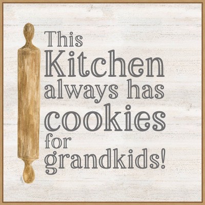 Amanti Art 30" x 30" Grandparent Life VI Cookies by Tara Reed Framed Canvas Wall Art Print : Hand-Stretched, Lithograph, Home Decor