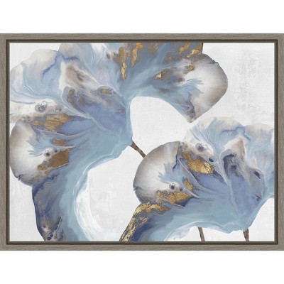 Amanti Art Space Inside II (Grey Flower) by Eva Watts Canvas Wall Art Print Framed 24 x 18-in.